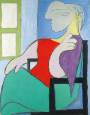 Picasso, "'Femme assise prés d'une fenetre'", 1932. Oil on canvas, 146x114cm. Sotheby's estimate: 25,000,000 - 35,000,000 GBP / SOLD. 28,601,250 GBP