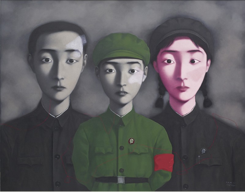 Zhang Xiaogang, 'Bloodline- Big family nº 3', 1995. Oil on canvas, 179 x 229 cm 