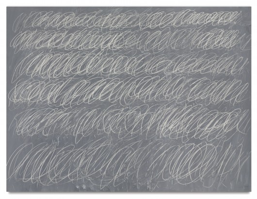 Cy Twombly Untitled (NYC), 1968. Oil based house paint and wax crayon on canvas, 172.7 x 228.6 cm / $ 70,530,000 at Sotheby's