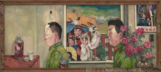 Liu Wei, 'The Revolutionary Family' Series (triptych), 1994. Oil on canvas and wooden frame, overall: 172 x 381 cm / Image courtesy of Sotheby’s