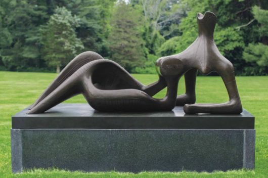 H. Moore, 'Reclining Figure', 1951. Bronze with a brown patina, 230 cm long / Christie's