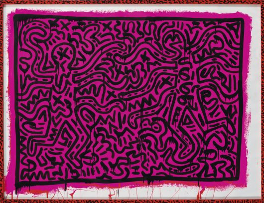 Keith Haring, 'Untitled', 1982. Acrylic and ink on paper, in painted artist's frame. Framed: 98.5 x 130 cm / Sotheby's