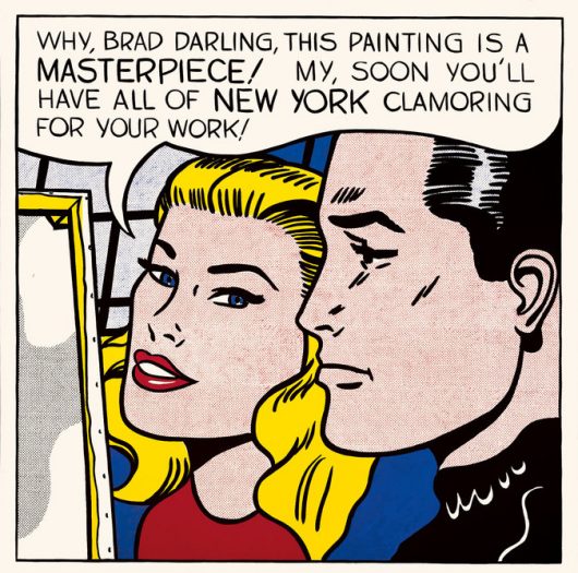 Roy Lichtenstein, “Masterpiece”, 1962. Ben Day dots, 137 × 137 cm. Collector Agnes Gund had sold it privately for $150 million last January in New Yosk / Estate of Roy Lichtenstein, Agnes Gund Collection + Josh Baer