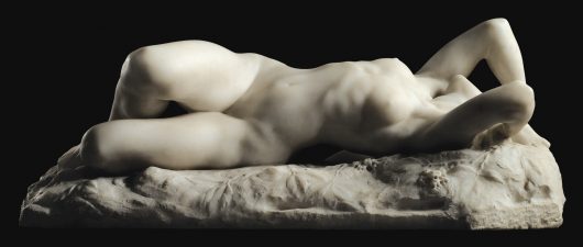 Jacques Loysel, 'La Grande Névrose', c 1896. White marble (35x93x48cm) on an associated wood base (78x61x59cm) / Sotheby's
