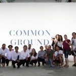 In the picture, the SpainLab team, the AcademicLab and the Ensamble Studio team in front of the motto of 2012 Venice Biennale, "Common Ground"