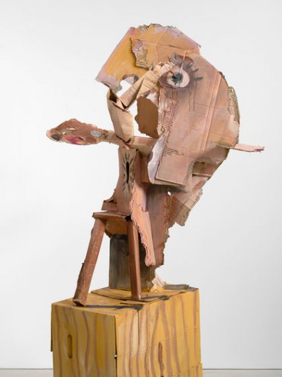 "Artist and model" 2009 card box, pasteboard, paper, kle, pf 204x80x98cm. Jake & Dinos Chapman 