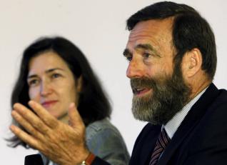 uillermo de la Dehesa y Ángeles González-Sinde, ayer /Foto: Efe