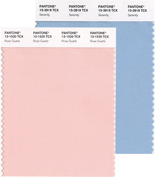 Rose Quartz & Serenity, Pantone colors of the year