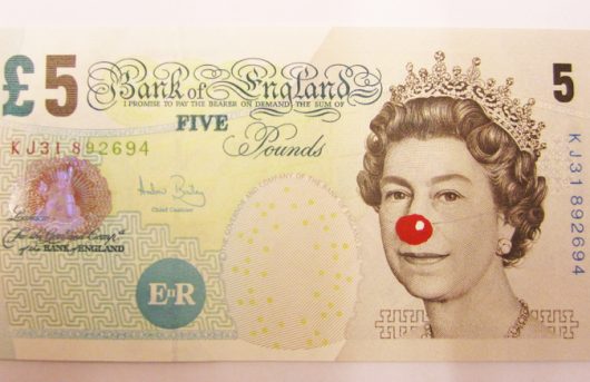 Hans-Peter Feldmann '5 Pound Bill with Red Nose', 2012